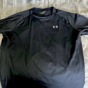 Mens Black w/gray logo Under Armour Tech T-shirt! NWOT! Size XXL!